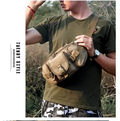 Outdoor military fan tactical belt bag