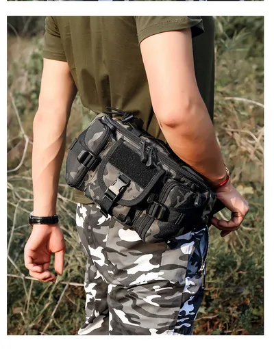 Outdoor military fan tactical belt bag