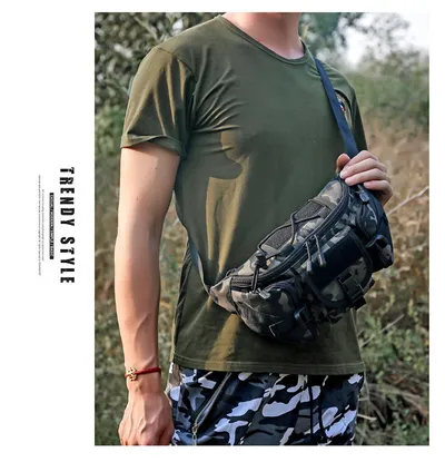 Outdoor military fan tactical belt bag
