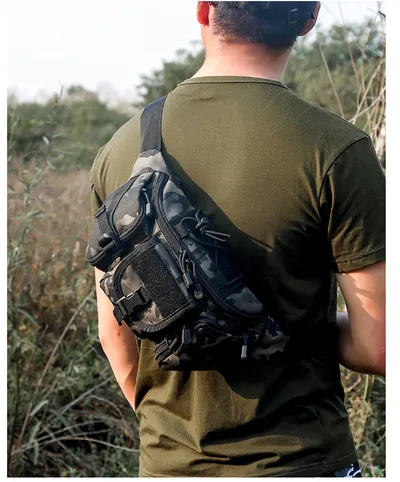 Outdoor military fan tactical belt bag