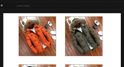 Men's down jacket short white duck down