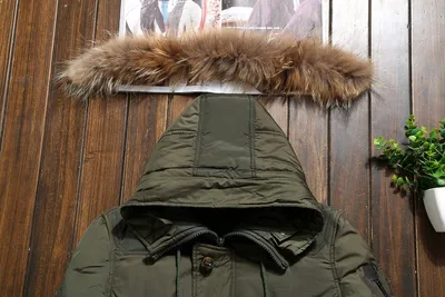 Men's down jacket short white duck down