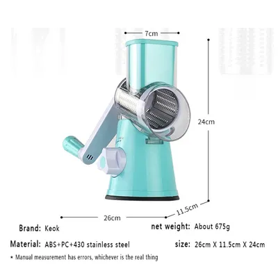 Vegetable Cutter Round Mandoline Slicer Potato Julienne Carrot Grater Cheese