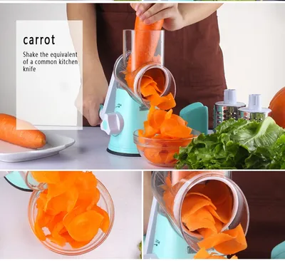 Vegetable Cutter Round Mandoline Slicer Potato Julienne Carrot Grater Cheese