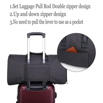Large-capacity travel bag portable cylinder folding suit bag