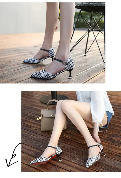Pointed suede women's sandals