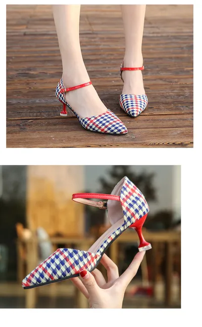 Pointed suede women's sandals
