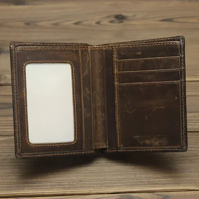 Leather Men Long Walle