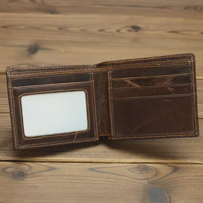 Leather Men Long Walle