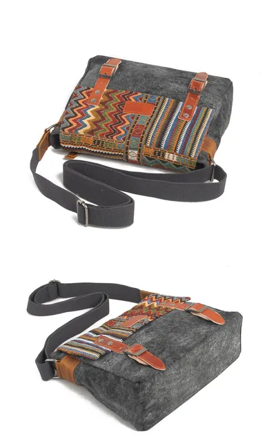 Vintage shoulder bag ethnic style