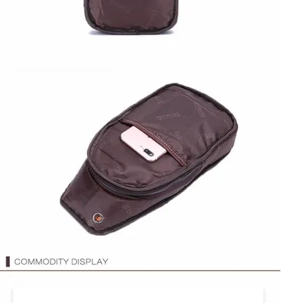 Men's Leather Shoulder Crossbody Leather Chest Bag