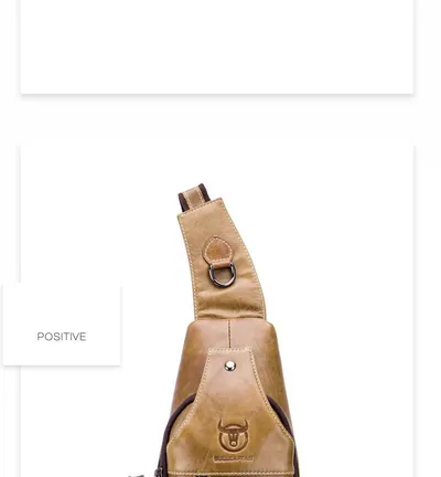Men's Leather Shoulder Crossbody Leather Chest Bag
