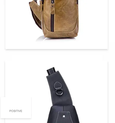 Men's Leather Shoulder Crossbody Leather Chest Bag