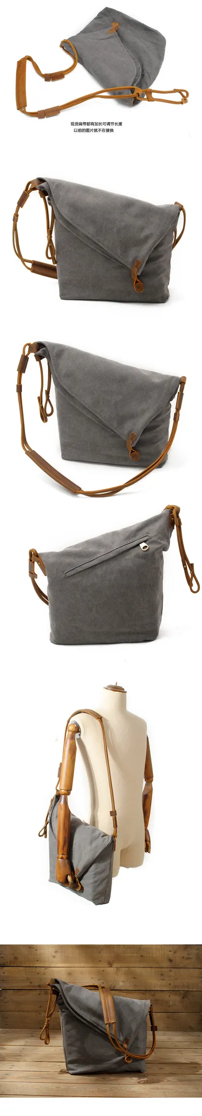 Crossbody retro art cloth bag