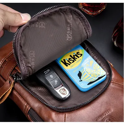 Casual soft leather crossbody bag