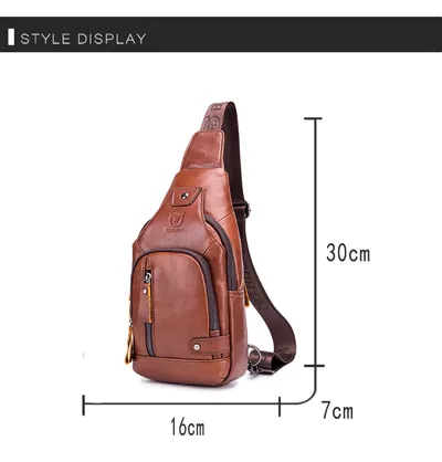 Casual soft leather crossbody bag