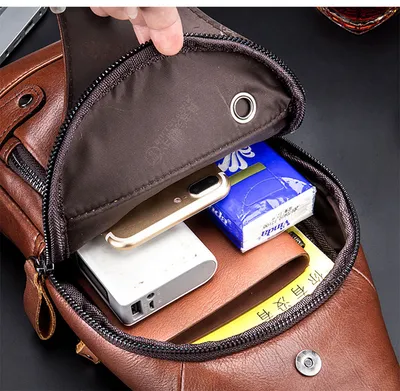 Casual soft leather crossbody bag