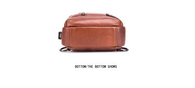 Casual soft leather crossbody bag