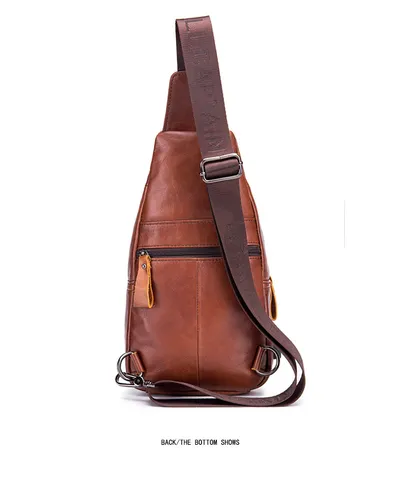 Casual soft leather crossbody bag