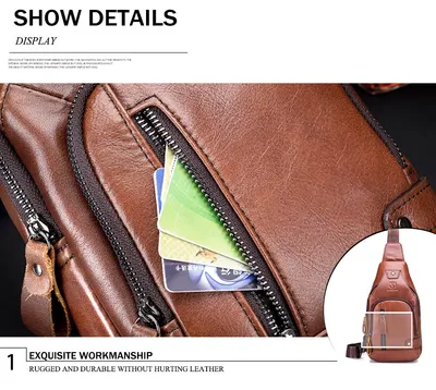 Casual soft leather crossbody bag