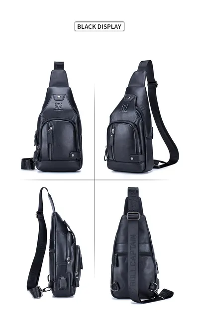 Casual soft leather crossbody bag