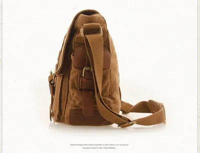 Men's canvas shoulder bag