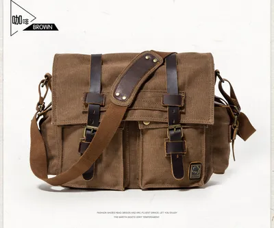 Men's canvas shoulder bag