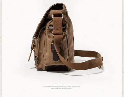 Men's canvas shoulder bag