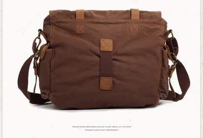 Men's canvas shoulder bag