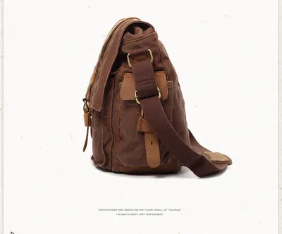 Men's canvas shoulder bag
