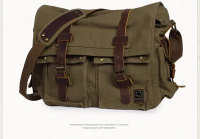 Men's canvas shoulder bag