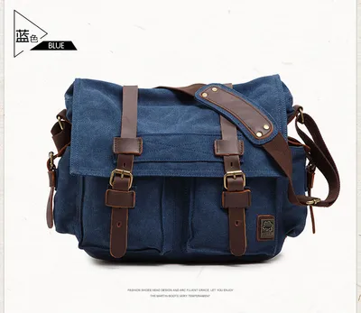 Men's canvas shoulder bag