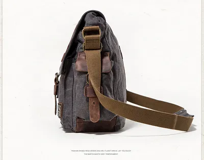 Men's canvas shoulder bag
