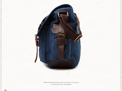Men's canvas shoulder bag
