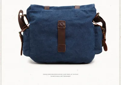 Men's canvas shoulder bag