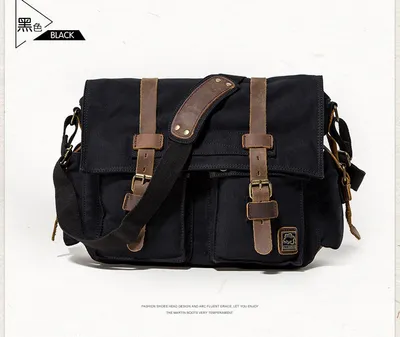 Men's canvas shoulder bag