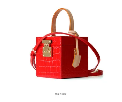 New mini hit color hand box bag small square bag female candy color slung leather lock box package