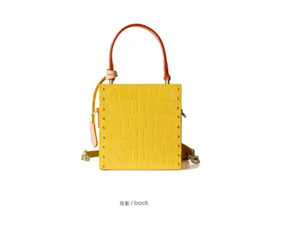 New mini hit color hand box bag small square bag female candy color slung leather lock box package