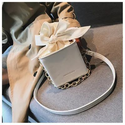 Folded flower square bag