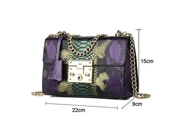 Lock chain small square bag