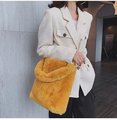 Plush women bag handbag