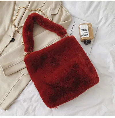 Plush women bag handbag