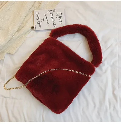 Plush women bag handbag