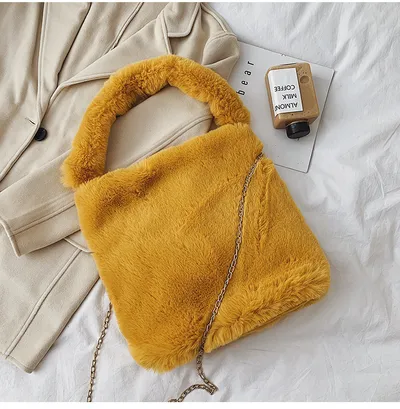 Plush women bag handbag