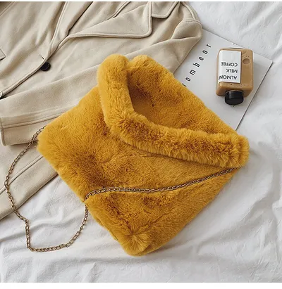 Plush women bag handbag