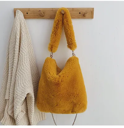 Plush women bag handbag