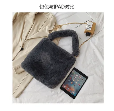 Plush women bag handbag