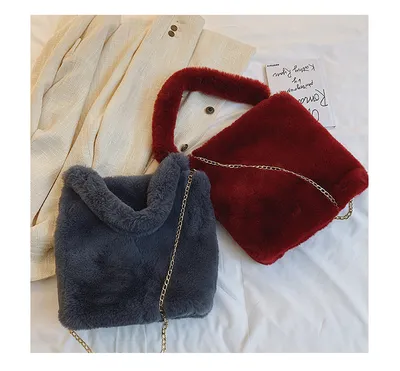 Plush women bag handbag
