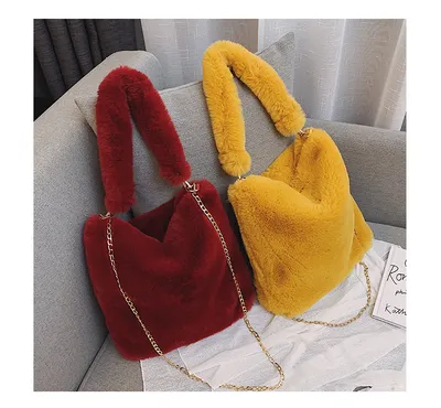 Plush women bag handbag