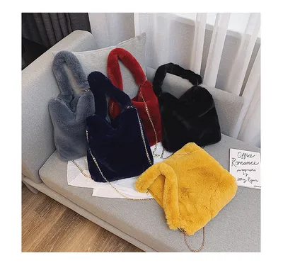 Plush women bag handbag